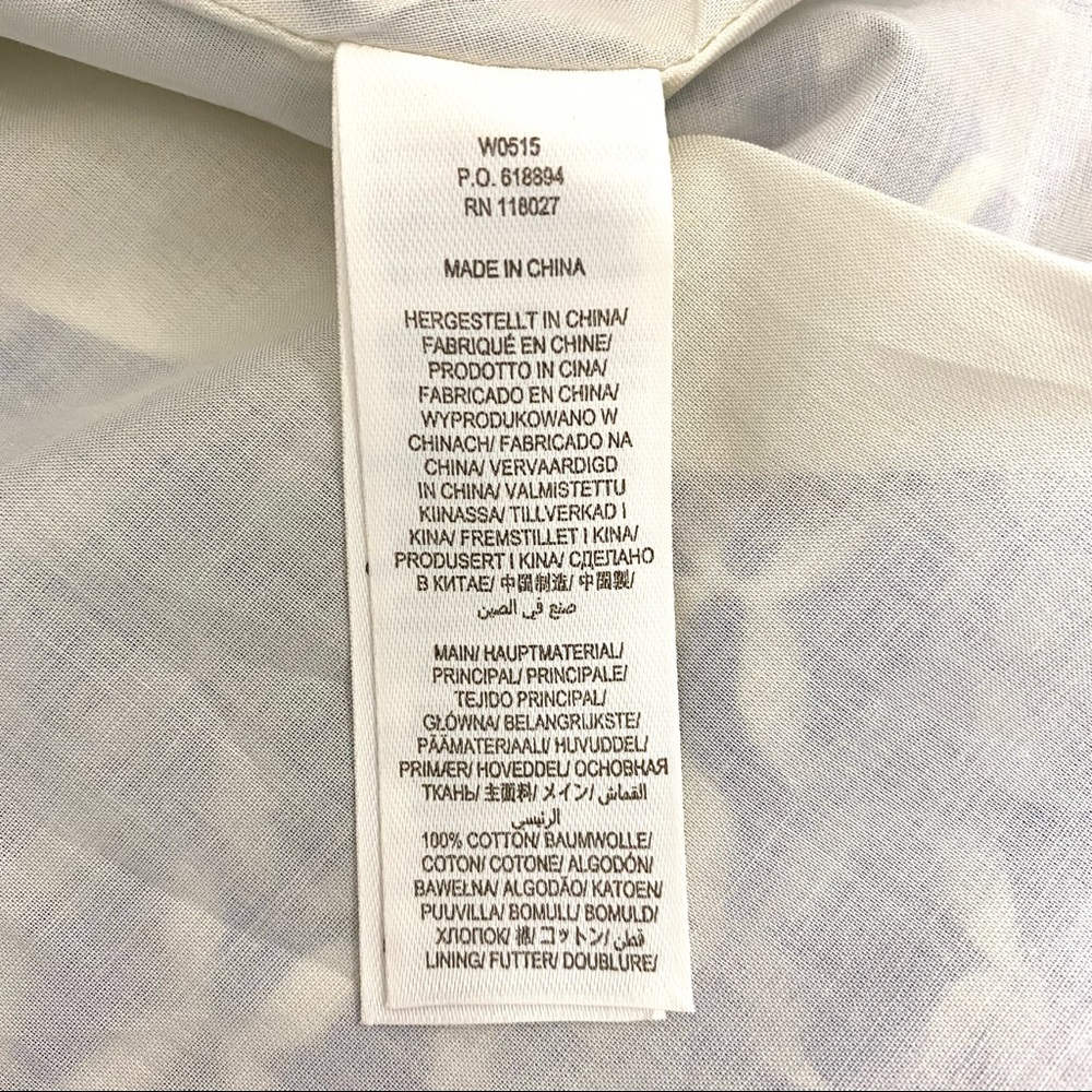 NWOT Boden Natasha Cotton Vneck Maxi Dress Sky Blue Ribbons Size 4 - Picture 10 of 12